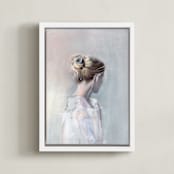 "Linger" - Art Print in soft pastel by Sarah McInroe - Framed Canvas