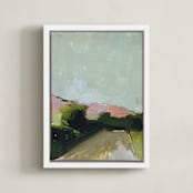 "Road Trip" - Art Print in Mint Green by Lynne Millar - Framed Canvas