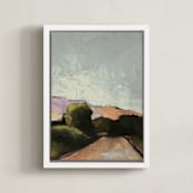 "Road Trip 2" - Art Print in Mint Green by Lynne Millar - Framed Canvas