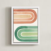 "Double Rainbow" - Art Print in Desert by Pink House Press - Framed Canvas