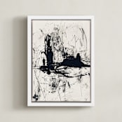 "Tour de Force II" - Art Print in Black and White by Carmen Guedez - Framed Canvas