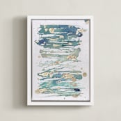"Enchantment No. 2" - Art Print in Sea Green by Julia Contacessi - Framed Canvas