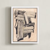 "Zickafoose" - Art Print in Charcoal by Misty Hughes - Framed Canvas