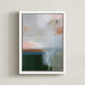 "Cliff No. 1" - Art Print in White by AlisonJerry - Framed Canvas