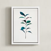 "Ruscus" - Art Print in Ivory by jinseikou - Framed Canvas