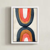 "Connections" - Art Print in White by Celeste Duffy - Framed Canvas