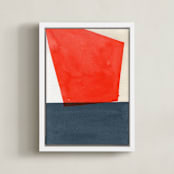 "Dippin In" - Art Print in White by Celeste Duffy - Framed Canvas