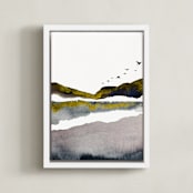 "Apex" - Art Print in White by Katy Abraham - Framed Canvas