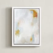 "Breathe" - Art Print in White by Nicoletta Savod - Framed Canvas
