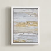 "Malibu Gold No. 1" - Art Print in Soft Neutral by Julia Contacessi - Framed Canvas
