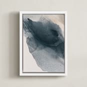 "Threshold I" - Art Print in Ocean by Rebecca King - Framed Canvas
