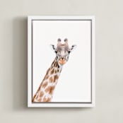 "Tarangire" - Art Print in Fur by Lisa Sundin - Framed Canvas