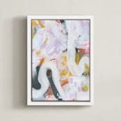 "Clouded Path 1" - Art Print in Gentle Lilac by Eunmee Studio - Framed Canvas