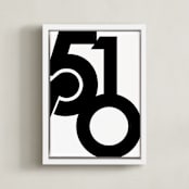"OAK 510" - Art Print in black and white by Jennifer Morehead - Framed Canvas