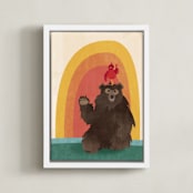 "play day" - Art Print in Warm Rainbow by Kamala Nahas - Framed Canvas