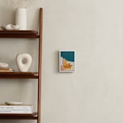 "Boat Dock" - Art Print in Orange by Caryn Owen - In a Room