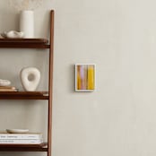 "Luminous Stripes 2" - Art Print in Golden Amber by Rebecca Rueth - In a Room