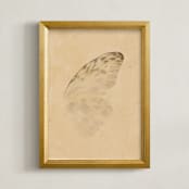 "Vintage Mariposa II" - Art Print in Vintage Ivory by jinseikou - Framed