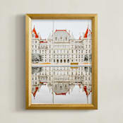 "Seeing Double" - Art Print in Saffron by Sadye Sagov - Framed