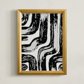 "Mercy" - Art Print in Charcoal by Black Botanic - Framed