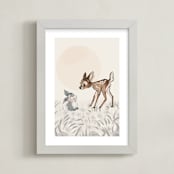 "Bambi" - Art Print in Fawn by Teju Reval - Framed