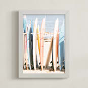 "IF YOU WANNA GO + TAKE A RIDE WITH ME" - Art Print in Surfjack by Summer Strauch - Framed