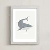 "Shark Fin" - Art Print in steel by Karidy Walker - Framed