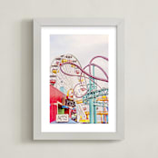 "Twist and Turn" - Art Print in Pale Blush Pink by Irene Suchocki - Framed
