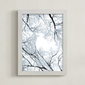 "Winter's Dance No. 1" - Art Print in Icy Aqua by Courtney Crane - Framed