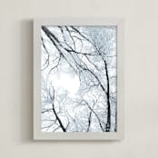 "Winter's Dance No. 2" - Art Print in Icy Aqua by Courtney Crane - Framed