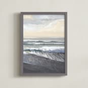 "Salt Kissed III" - Art Print in Sand by Khara Ledonne - Framed