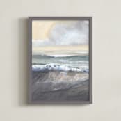 "Salt Kissed I" - Art Print in Sand by Khara Ledonne - Framed