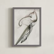 "Flow" - Art Print in Smoke by Anne Ciotola - Framed