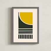 "Kirigami 8" - Art Print in Sunflower by Yohaku Oshima - Framed