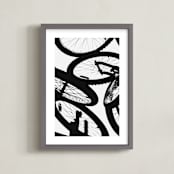 "Shadow Cycle" - Art Print in Tire by Beth Murphy - Framed