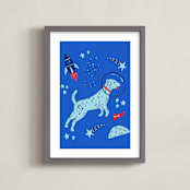 "Space Pup" - Art Print in Celestial by Kristin Mastoras - Framed