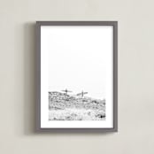 "Little Surfers" - Art Print in Black and White by LindseyErin - Framed