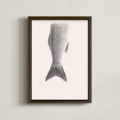 "Fin" - Art Print in Linen White by jinseikou - Framed