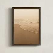 "Water Curves" - Art Print in smokey beach by Katie Buckman - Framed