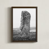 "Standing Stones III" - Art Print in Black and White by Kamala Nahas - Framed