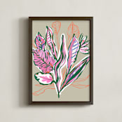 "Radiant Growth Tropical Botanical" - Art Print in Growing Green by Nikkita Cohoon - Framed