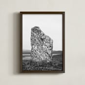 "Standing Stones IV" - Art Print in Black and White by Kamala Nahas - Framed