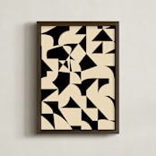 "Shaped" - Art Print in Noir by Beth Vassalo - Framed