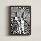 "terrain" - Art Print in Fog by Hannah E Palmer - Framed