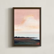 "Scirocco I" - Art Print in youthful coral by Nikita Jariwala - Framed