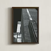 "Layered Architecture" - Art Print in Off Black by Rebecca Humphreys - Framed