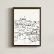 "Toledo" - Art Print in Graphite by Adelyn T. - Framed