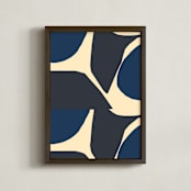 "Still I" - Art Print in Indigo by Deborah Velasquez - Framed