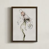 "Bloomed" - Art Print in Flax by Anne Ciotola - Framed