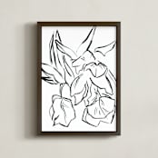 "Parrot Tulips" - Art Print in Black by Lynne Millar - Framed